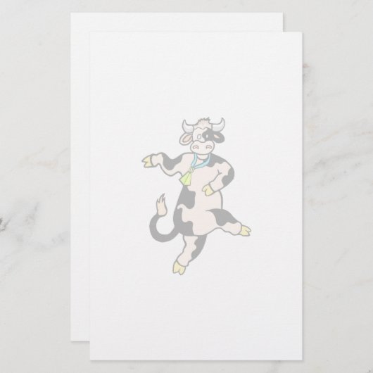 Tanzen-Kuh-Briefpapier Briefpapier (Vorne/Hinten)