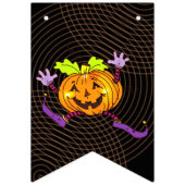 Tanzen-Kürbis-Halloween-Party-Dekoration Wimpelkette (Zweite Fahne)