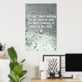 Tanzen lernen im Regen! Raindrops-Foto Poster (Heimbüro)