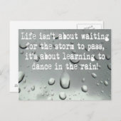 Tanzen lernen im Regen! Raindrops-Foto Postkarte (Vorne/Hinten)