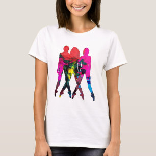 Tanzen-Leute-abstraktes FarbT-Shirt T-Shirt