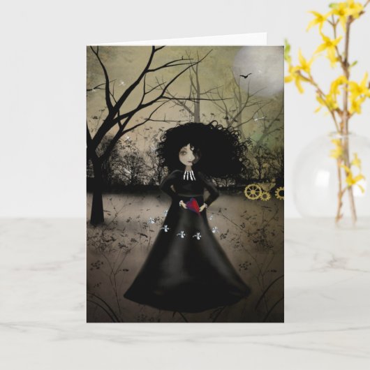 Tanzen-Libellen-Gruß-Karte Karte (Gelbe Blume)