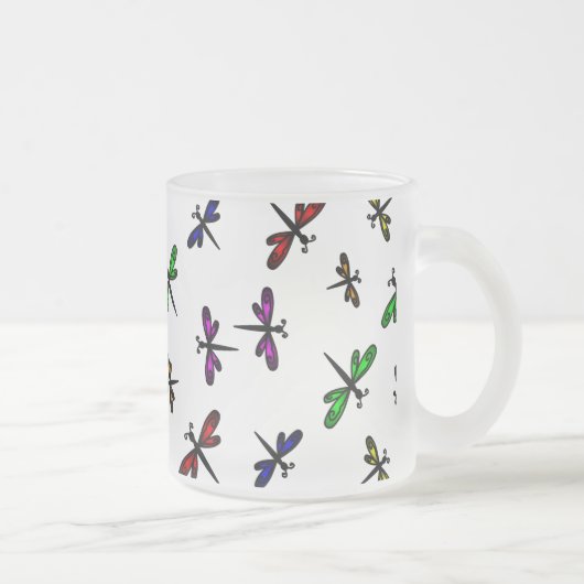 Tanzen-Libellen-Kaffee-Tasse Mattglastasse (Rechts)