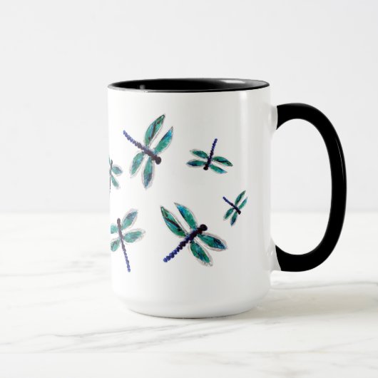 Tanzen-Libellen-Kunst Tasse (Rechts)