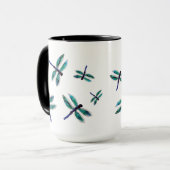 Tanzen-Libellen-Kunst Tasse (Vorderseite Links)