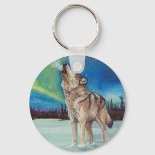 Tanzen-Lichter, die Wolf-Schlüsselanhänger heule Schlüsselanhänger