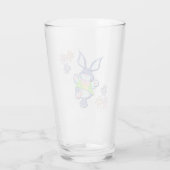 Tanzen Lila Osterhase Glas (Rückseite)