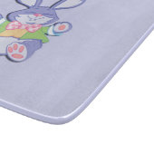 Tanzen Lila Osterhase Schneidebrett (Ecke)