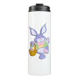 Tanzen Lila Ostern Sonniges Korb mit farbigen Eier Thermosbecher