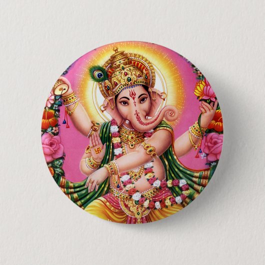 Tanzen-Lord Ganesha Button (Vorderseite)