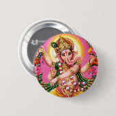 Tanzen-Lord Ganesha Button (Vorne & Hinten)