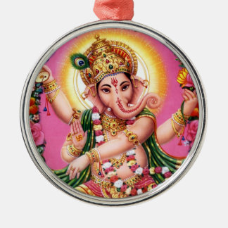 Tanzen-Lord Ganesha Silbernes Ornament
