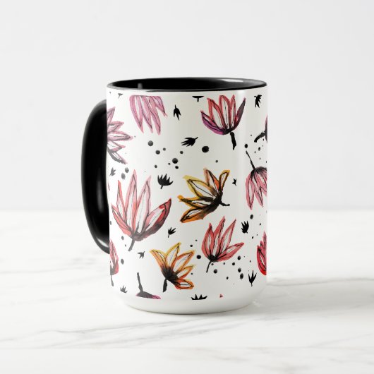 Tanzen Lotus Blume Tasse (Vorderseite Links)