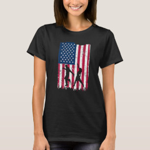 Tanzen macht mich glücklich Hip Hop Tanz US Flagge T-Shirt
