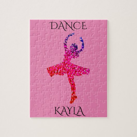 TANZEN Mädchen Rätsel mit personalisiertem Namen. Puzzle (Vertikal)
