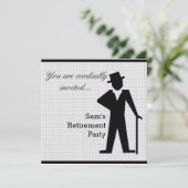 Tanzen-Mann Einladung (Stehend Vorderseite)