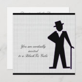 Tanzen-Mann-Silhouette völlig kundengerecht Einladung (Vorne/Hinten)