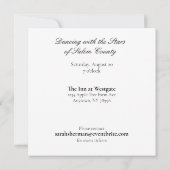 Tanzen-Mann-Silhouette völlig kundengerecht Einladung (Rückseite)