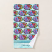 Tanzen mit Blume & Schmetterlingen PV01 Badhandtuch Set (Handtuch)