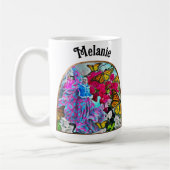 Tanzen mit Blume & Schmetterlingen PV01 Kaffeetasse (Links)