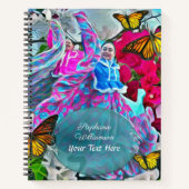 Tanzen mit Blume & Schmetterlingen PV01 Notizblock (Vorderseite)