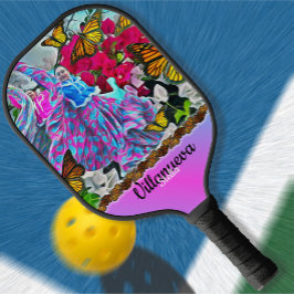 Tanzen mit Blume & Schmetterlingen PV01 Pickleball Schläger