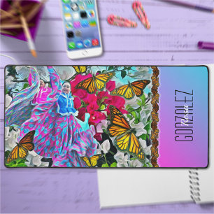 Tanzen mit Blume & Schmetterlingen PV01 Schreibtischunterlage