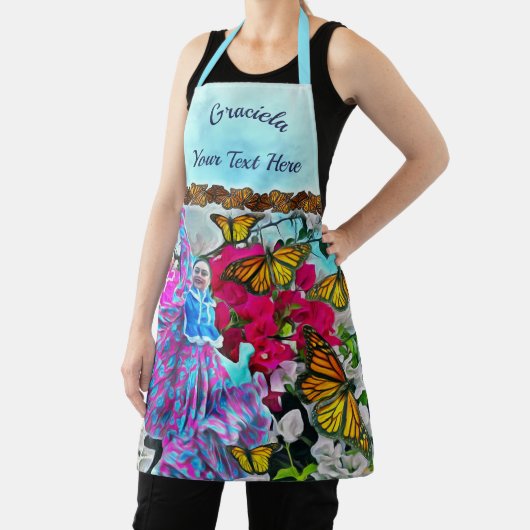 Tanzen mit Blume & Schmetterlingen PV01 Schürze (InSitu)