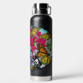 Tanzen mit Blume & Schmetterlingen PV01 Trinkflasche (Rückseite)