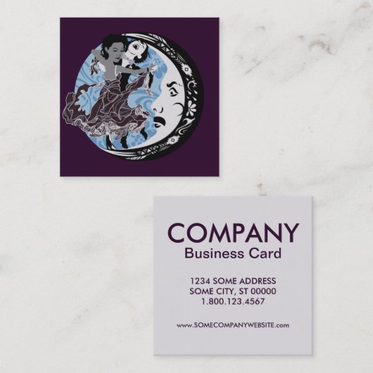 tanzen mit deiner Dunkelheit Quadratische Visitenkarte (Vorne/Hinten)