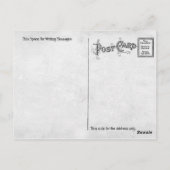 Tanzen mit dem Vintagen Ballroom des Teufels Postkarte (Rückseite)