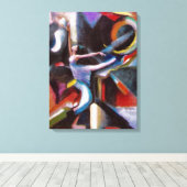 Tanzen mit dem Wind auf geklatschten Leinwand (Insitu (Holzboden))