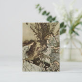 "Tanzen mit den Fairies" von Arthur Rackham Postkarte (Stehend Vorderseite)