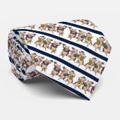 Tanzen mit der Schwein-lustigen gestreiften Krawatte (Gerollt)