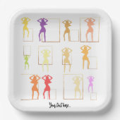 Tanzen mit Farben Weiblich Kaleidoskop Pappteller (Vorderseite)