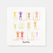 Tanzen mit Farben Weiblich Kaleidoskop Serviette (Vorderseite)