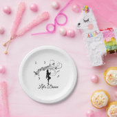 Tanzen mit hoher Stufe nach Maß für die Musik Pappteller (Party)