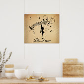 Tanzen mit hoher Stufe nach Maß für die Musik Poster (Küche)