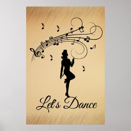 Tanzen mit hoher Stufe nach Maß für die Musik Poster (Vorne)