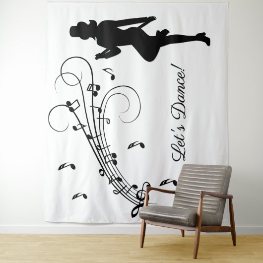Tanzen mit hoher Stufe nach Maß für die Musik Wandteppich (Beispiel)
