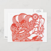 Tanzen mit Löwe Postkarte (Vorne/Hinten)