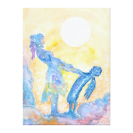 Tanzen mit meinem Engel Stretched Canvas Print Leinwanddruck