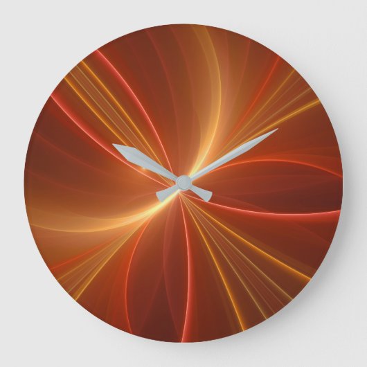 Tanzen mit moderner Abstrakter Fraktal Kunst Große Wanduhr (Vorderseite)