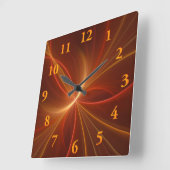 Tanzen mit moderner Abstrakter Fraktal Kunst Quadratische Wanduhr (Winkel)
