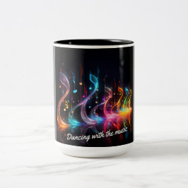 Tanzen mit Musik Zweifarbige Tasse