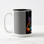 Tanzen mit Musik Zweifarbige Tasse (Links)