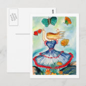 Tanzen mit Schmetterlingen Postkarte (Vorne/Hinten)