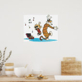 Tanzen mit Vinyl Phonograph Niedlich Hobbes Artwor Poster (Küche)