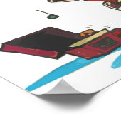 Tanzen mit Vinyl Phonograph Niedlich Hobbes Artwor Poster (Ecke)