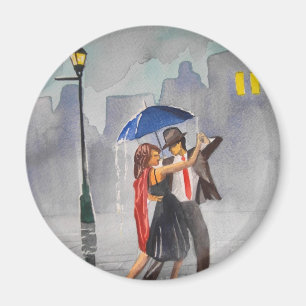 TANZEN-PAAR-REGENSCHIRM MAGNET